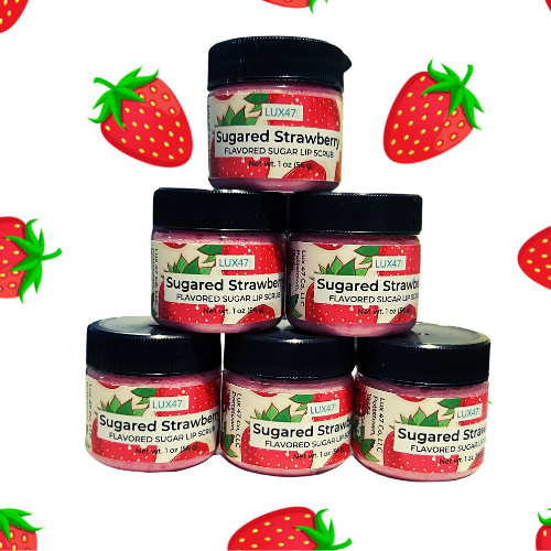 sugared strawberry lip scrub
