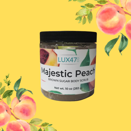 majestic peach brown sugar body scrub